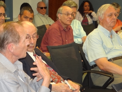 Audience listens to 2014 Cox Award winner, Jerome Reiter
